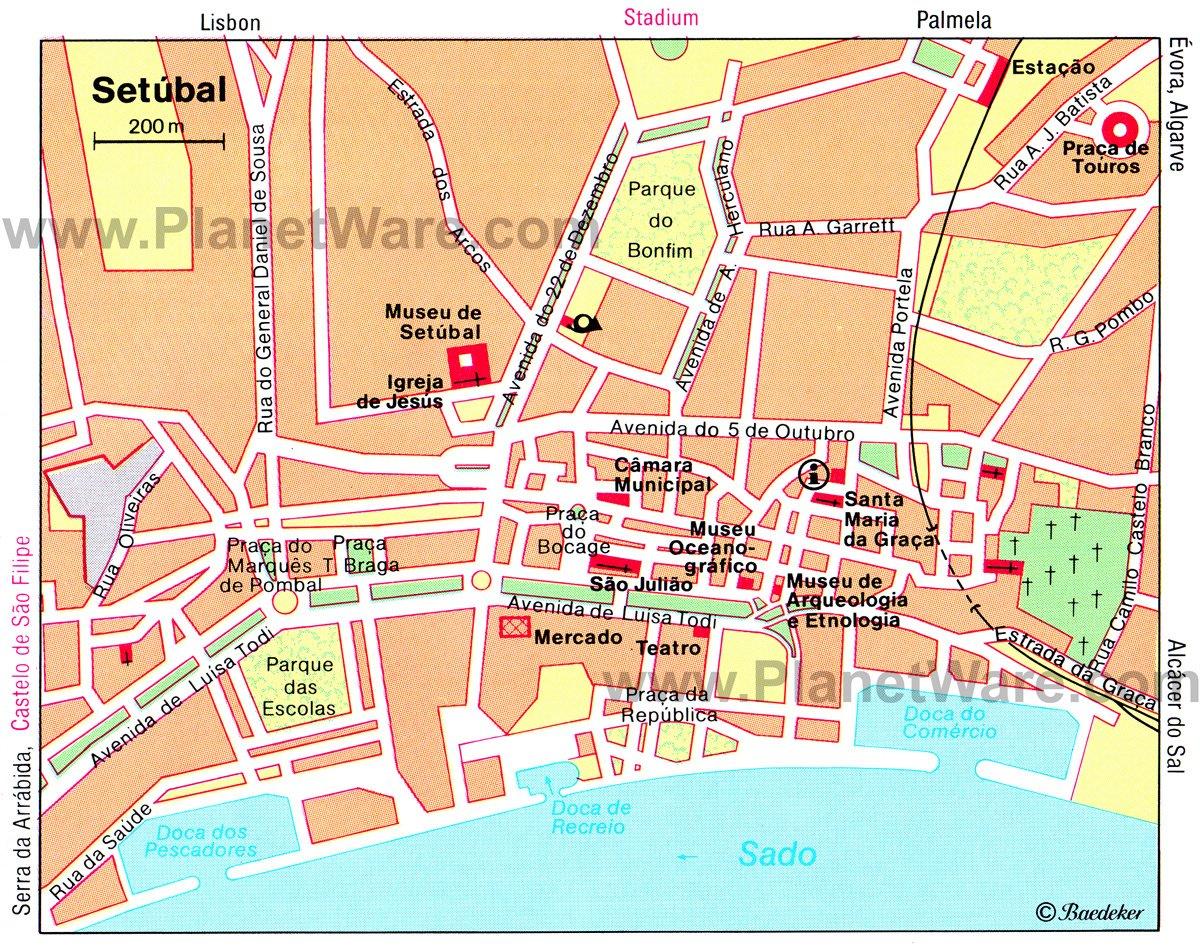 Setúbal Map - Tourist Attractions