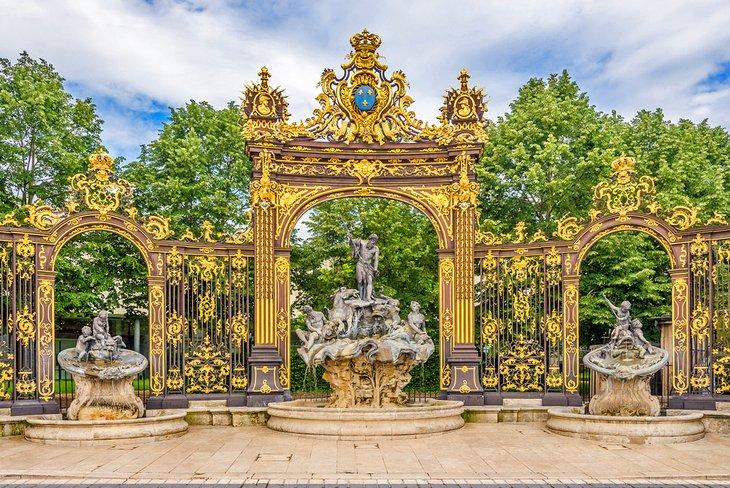 Fontana di Nettuno in Place Stanislas a Nancy