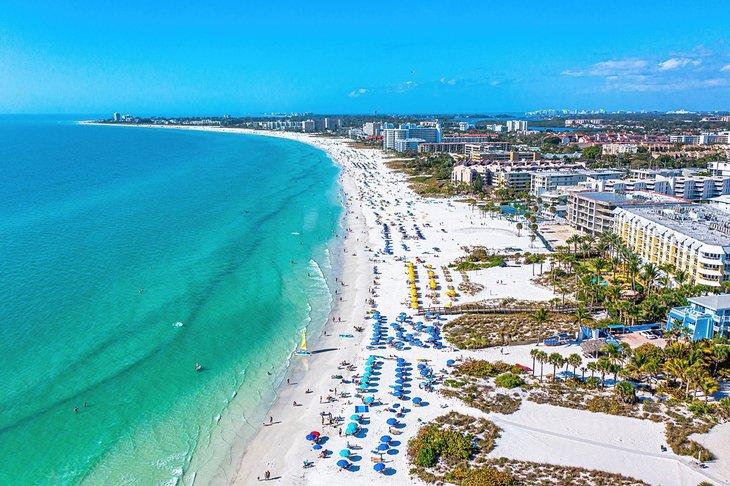 Vista aerea di Siesta Key